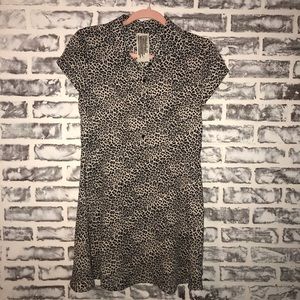 Free People skater dress collar button front 4
